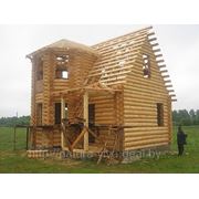 Деревянный дом-дача 6*6.5 из сруба ручной работы сосна фотография