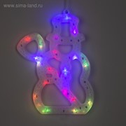 Фигура "Снеговик с метлой" 30х24 см, пластик, 20 LED, 240V RG/RB