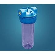 Фильтр магистр. типН10В прозачн-голубой д/хол. воды (ключ,монт.пласт,картридж)10“х 1/2“ фотография