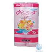 Ароматизированная двухслойная туалетная бумага Kasuga One Rose 30м (розовая) (12 рулонов) 4971840520002 фотография