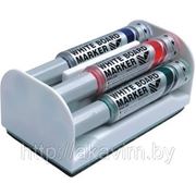 Набор маркеров (4шт) с магнитной щеткой MAXIFLO фото