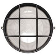 Світильник НПП2602 чорний/круг з решіткою пластик 60Вт IP54 ІЕК (шт.) фото