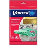 Салфетки для уборки Vortex Губчатая 3 шт. 18x20 см фото