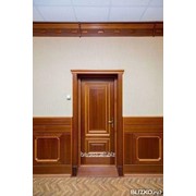 Межкомнатная дверь из массива бука, покрытие: шпон, Берест, коричневый фотография