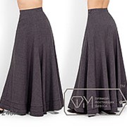 Льняная длинная юбка женская (3 цвета) - Графит VV/-0155