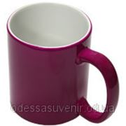 Чашка для сублимации ХАМЕЛЕОН матовая пурпурная (фуксия) фото