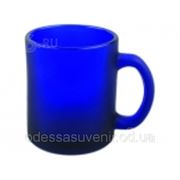 Чашка для сублимации ХАМЕЛЕОН матовая,стеклянная синяя фото