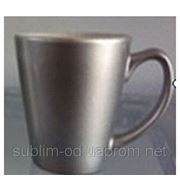 Чашка сублимационная перламутровая Latte Серебряная фото