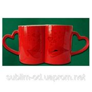 Чашка сублимационная Хамелеон Latte парная глянцевая Красная фото