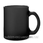 Чашка для сублимации ХАМЕЛЕОН матовая,стеклянная черная фото