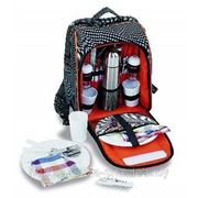 Рюкзак для пикника, с набором посуды на две персоны фото