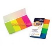 Закладки клейкие пластиковые 20*50, неон, набор 4 цвета,160шт. (Цена б/НДС) фото