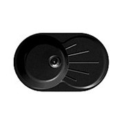 Мойка комп. GRANFEST Rondo GF-R750L (746х455) Черный 308 круглая с крылом фотография