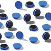 Магнит с цветной шляпкой 15 мм, сила магнита - 75 п Синий фото