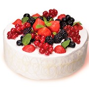 Десерт ягодный с натуральными сливками фото