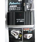Тройник прикуривателя XL-0016 +2 USB