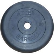Черный диск MB Barbell Atlet 5 кг, 26 мм фотография