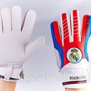 Перчатки вратарские REAL MADRID(PVC, р-р 8-10, красно-синий) фото