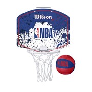 Набор для мини-баскетбола Wilson NBA Team Mini Hoop, арт. WTBA1302NBARD, щит с кольцом, мяч р.1