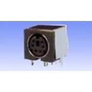 Гнездо mini DIN 4pin монтажное, корпус пластик фото