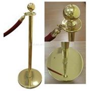 Стойка с шаром под золото. Матовая латунь фото