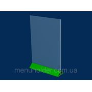 Менюхолдер А4 с цветным основанием, акрил 1,8мм фото