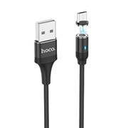 Кабель Hoco U76, USB - microUSB, 2 А, 1.2 м, магнитный, черный фото