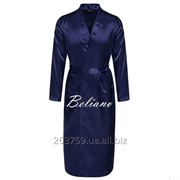 Мужской халат шелковый короткий и длинный, натуральный итальянский шелк - синий, черный, бордовый, серый фото