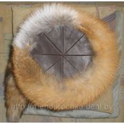 Мужская шапка-“кубанка“ из меха лисы и натуральной кожи 2 фото