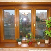 Деревянные окна из клееного бруса фото