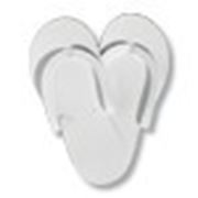 Арт.19001 Одноразовые шлепанцы нескользящие Slippers, белые. фотография