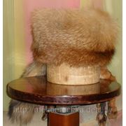 Мужская шапка-кубанка из меха рыжей лисы фотография