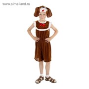 Карнавальный костюм “Собака“, комбинезон из плюша, шапка, р-р 56, рост 98-104 см фотография