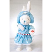 Мягкая игрушка Зайчонок в голубом платье 487021141022