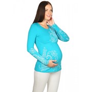 Лонгслив ЛХ01 изумруд для беременных и кормящих фото