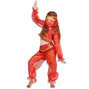 Карнавальный костюм для детей Элит Классик Восточная красавица (красная) детский, 30 (122 см) фото