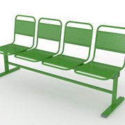 Кресло металлическое секционное закругленное фото