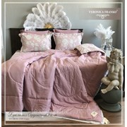 Комплект постельного белья с одеялом KAZANOV.A - Бромелия (брусничный), евро фото