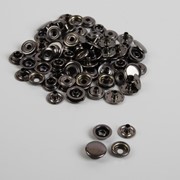 Кнопка О-образная, d 15 мм, цвет чёрный никель (комплект из 25 шт.)