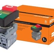 Кнопка двойная MPD13-11G (зеленая/красная-выступающая) (LED) d22мм/24В (I/O) линза зеленая TDM ELECTRIC SQ0747-0040 фото