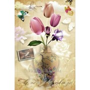 Стразы Тюльпаны в вазе. Частичная выкладка, 48x67, Leisuretime фотография