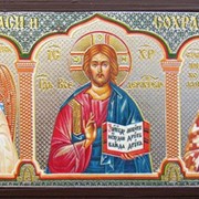 Икона а/м триптих - поясная с Ангелом Хранителем. Арт.И125