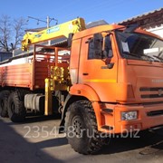 Бортовой автомобиль КАМАЗ 43118 с краном-манипулятором SOOSAN SCS736L-II фото