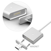 Data cable Intellegent Magnetic Micro-USB Aluminum Silver фотография