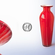 Функционально-декоративная ваза из стекла, ручной работы. Артикул 0158 фото