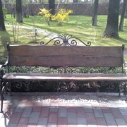 Кованная скамейка для сада ручной работы под заказ фото