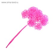 Ротанг шары-петельки на пике, ярко-розовые набор 10 шт