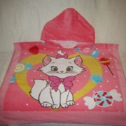 Накидка-полотенце с капюшоном Котик фотография