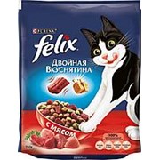 Felix 750г Двойная вкуснятина Сухой корм для взрослых кошек Мясо фото