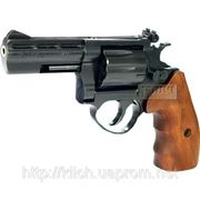 Револьвер под патрон Флобера ME 38 Magnum 4R, черный, с деревянной рукояткой фотография